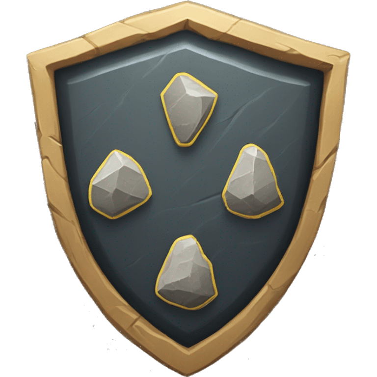 Stones and rocks family shield emoji