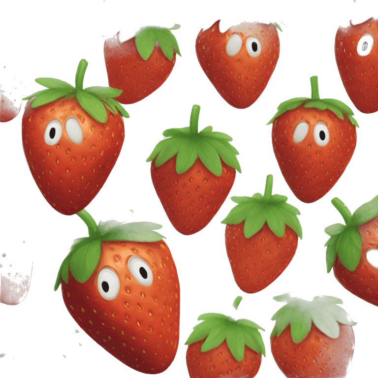 One strawberry no face emoji