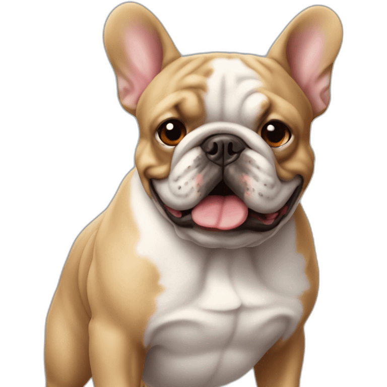 Bouledogue français qui se baigne emoji