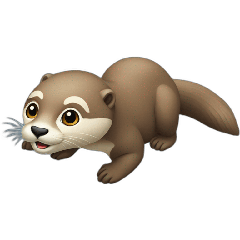 Loutres sur une loutre emoji