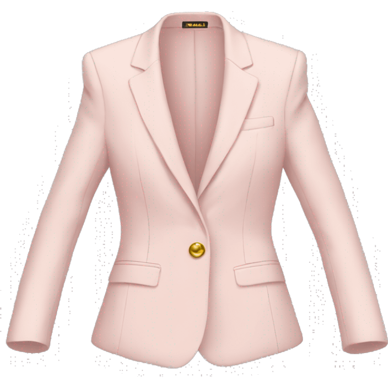 Pale pink blazer gold buttons emoji