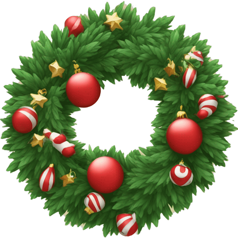 Wreath garland with ornaments ￼  emoji