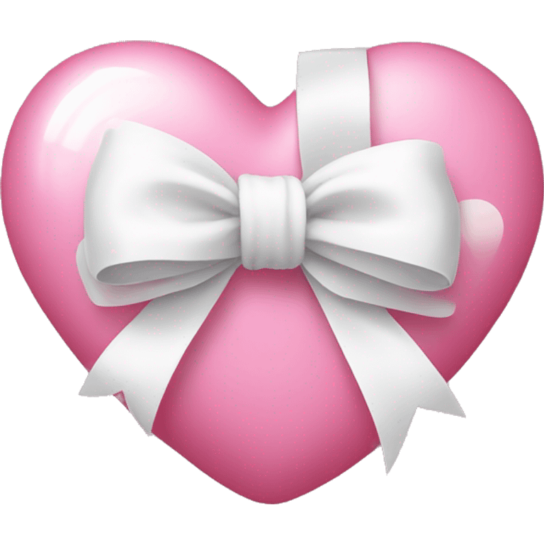 pink heart with white bow emoji