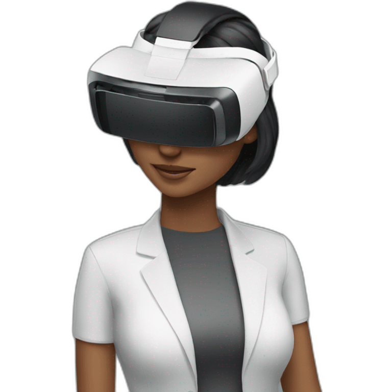 woman wearing virtual reality glasses emoji