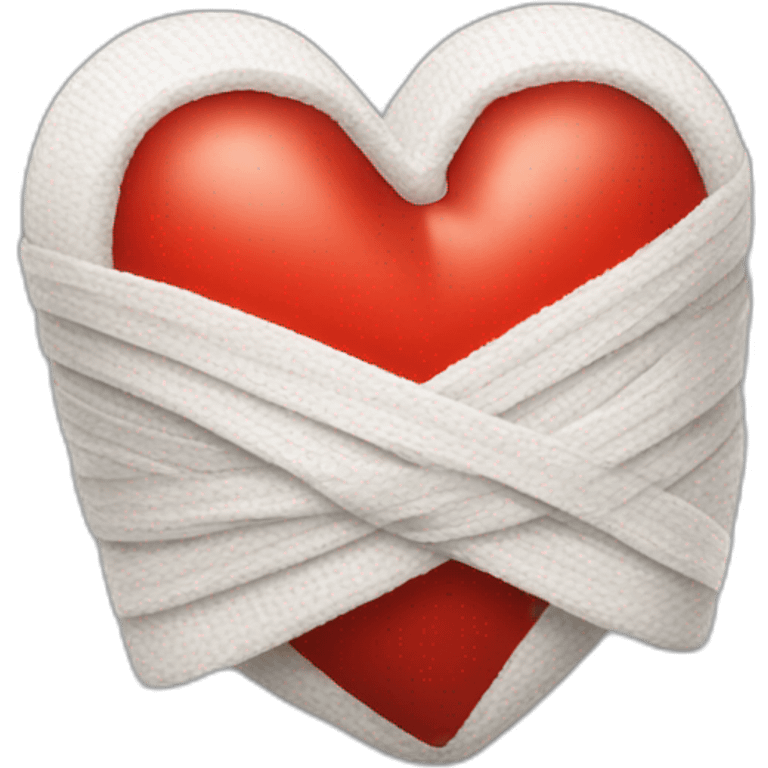 Red heart in bandage emoji