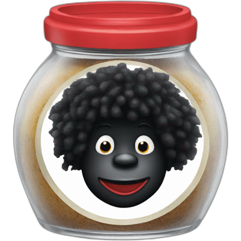 Golliwog on a jar label emoji