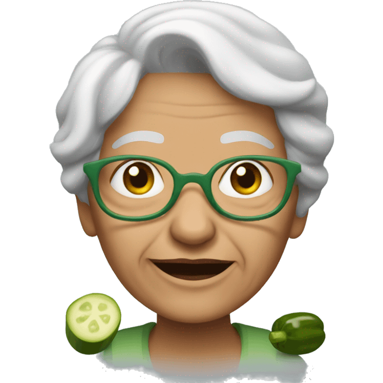 Granny with pickles  emoji