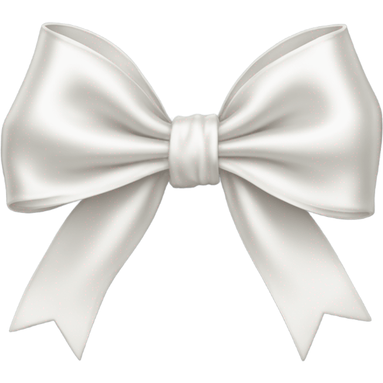 white satin bow emoji