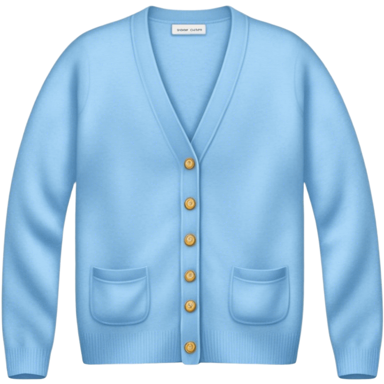 Pale blue cashmere cardigan emoji