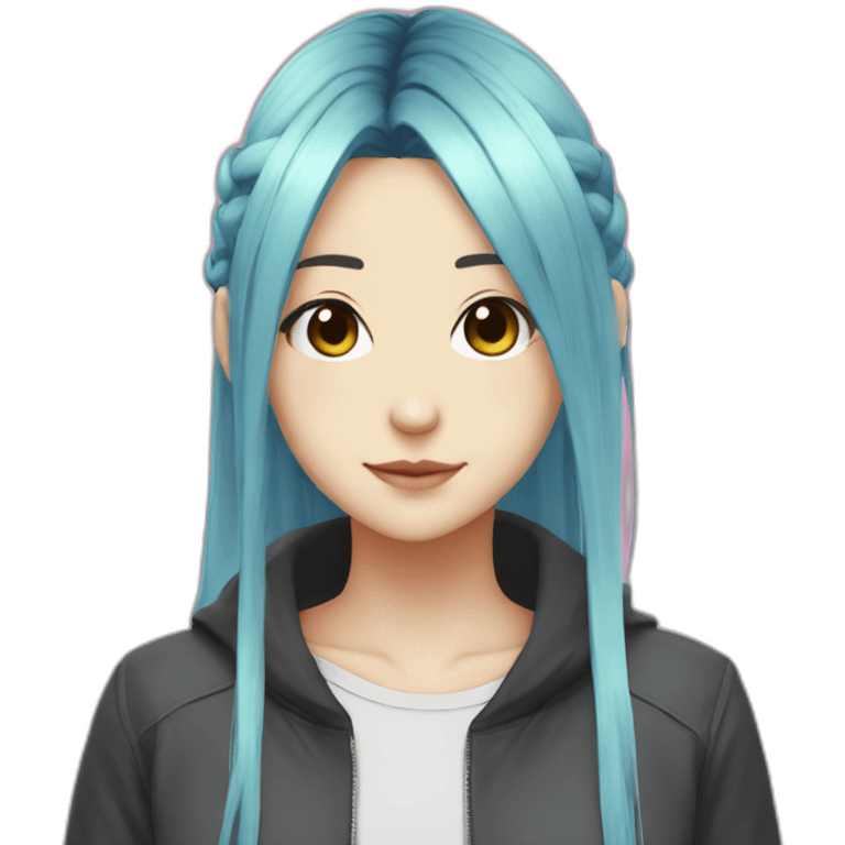 split dye anime girl emoji