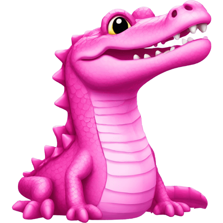 Pink sparkly alligator  emoji