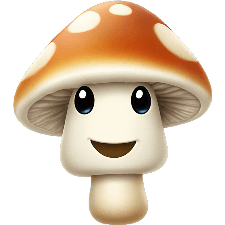 mushroom with happy face emoji