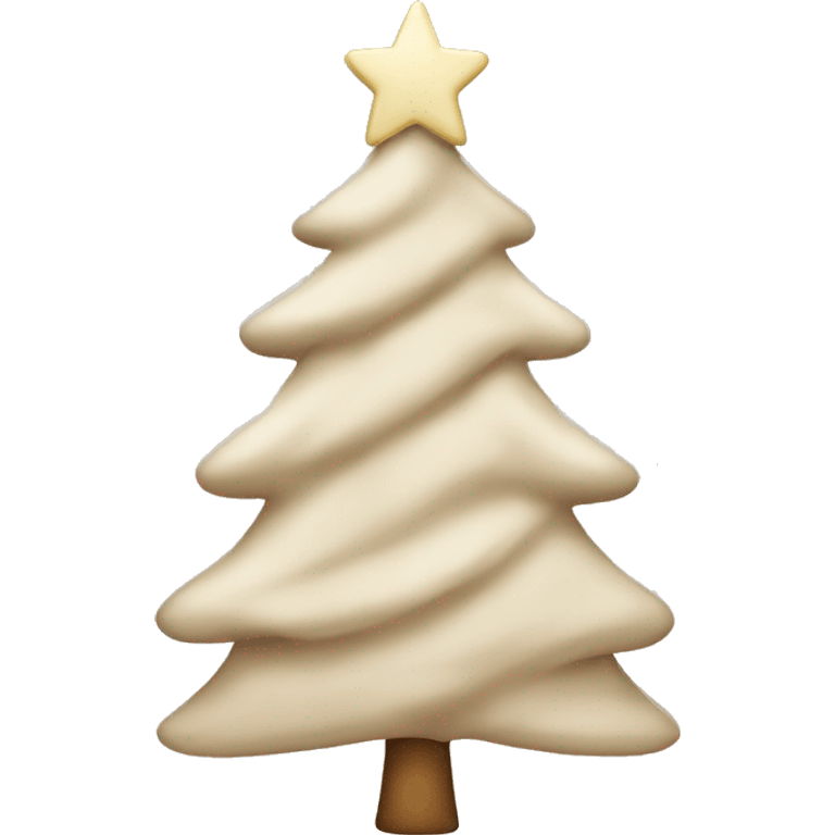 Beige Christmas tree emoji