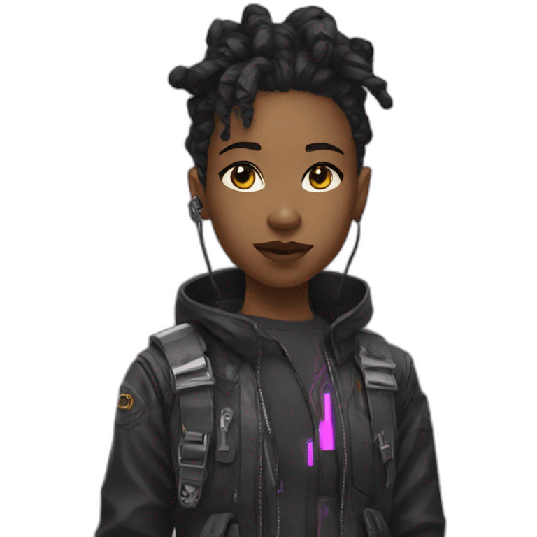 Cyberpunk teenager emoji