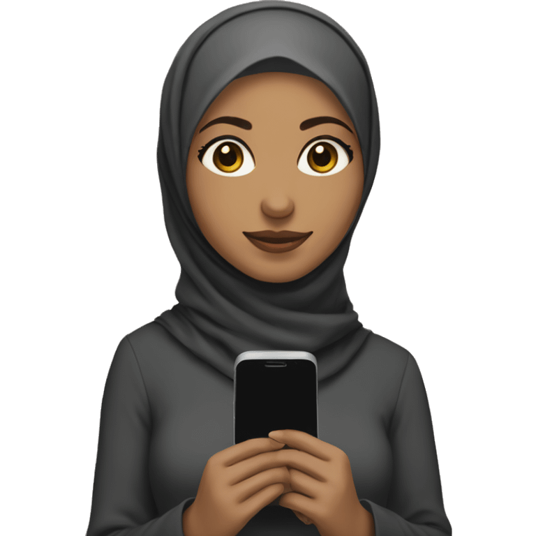 Hijabi girl holding  anki remote in one hand  emoji