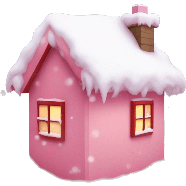 Christmas snow pink red  emoji