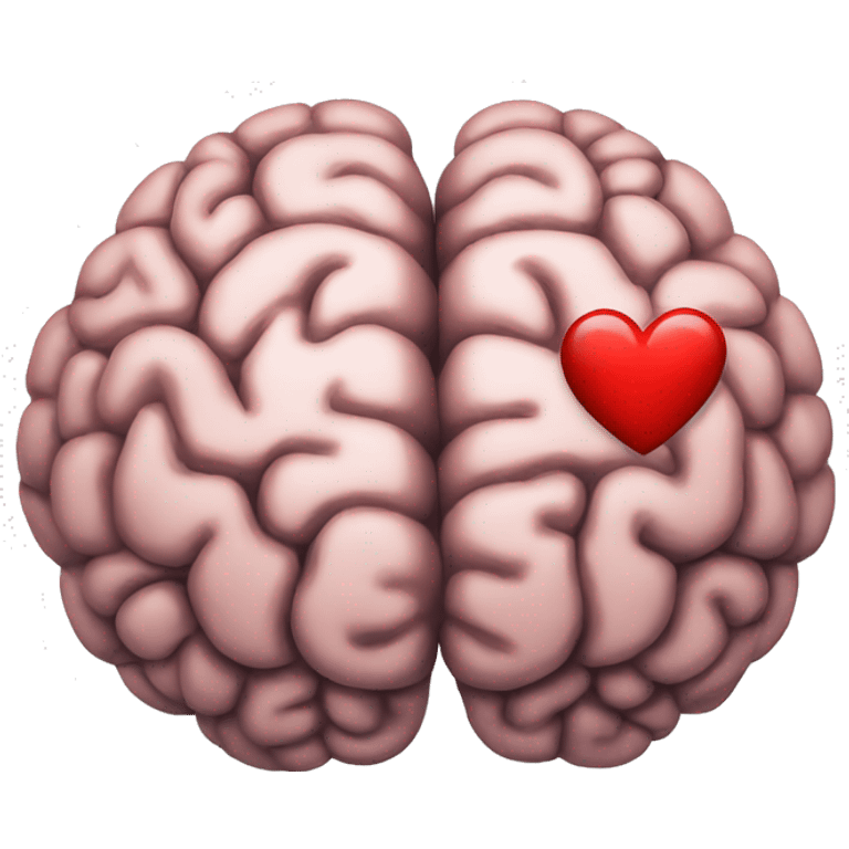 brain with heart emoji