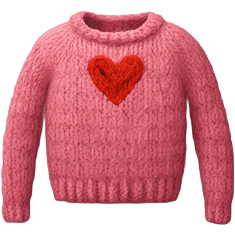 Knit heart sweater emoji