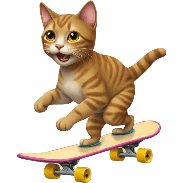 Cat riding a skateboard  emoji