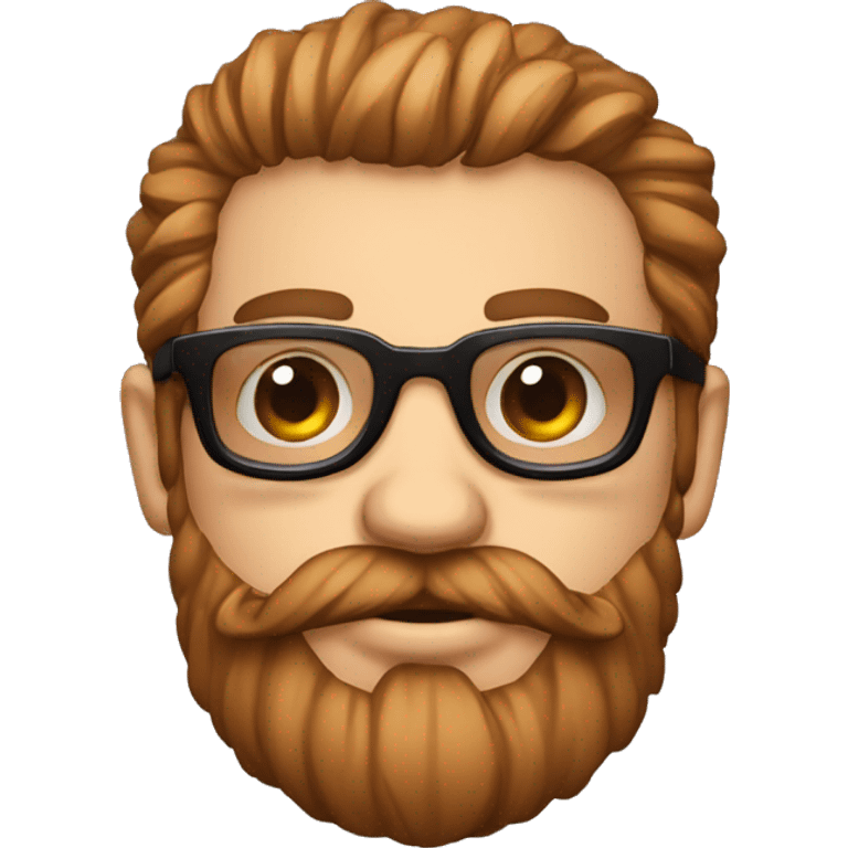 leñador barbudo con anteojos hipster emoji