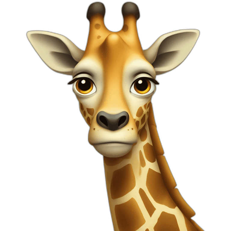 une girafe qui pleure emoji