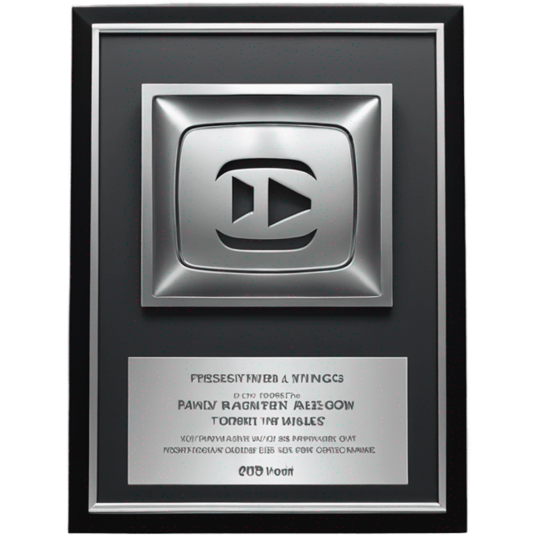 YouTube Silver Playbutton award emoji