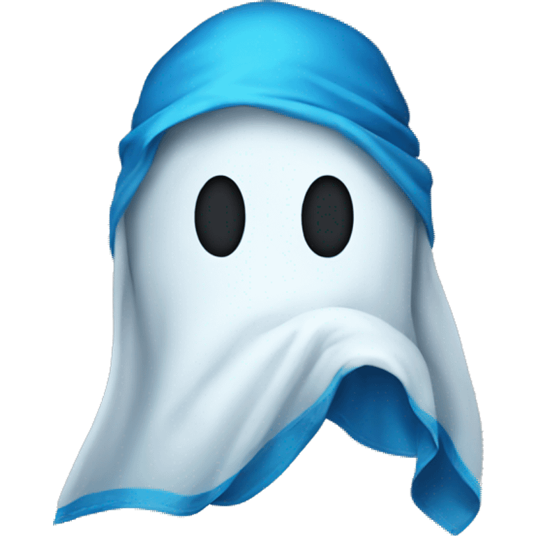 Snapchat ghost with blue bandana emoji