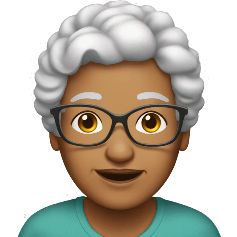 grandma with phoe emoji