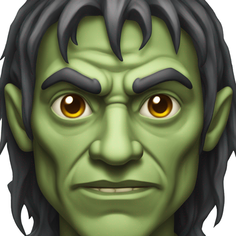 half-orc male wizard necromancer pumpkin emoji