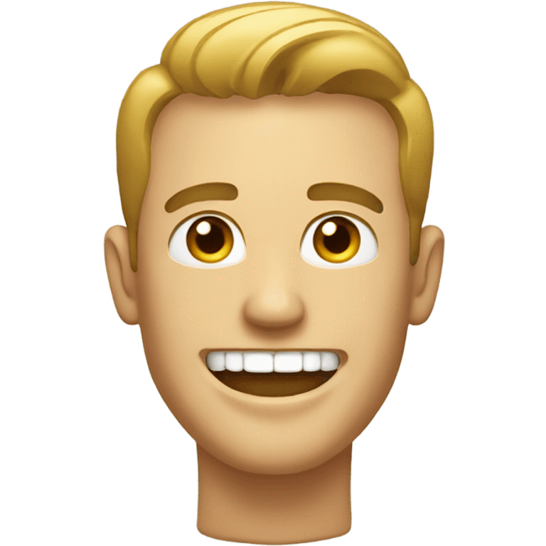 Smiling guy with a gold grille emoji