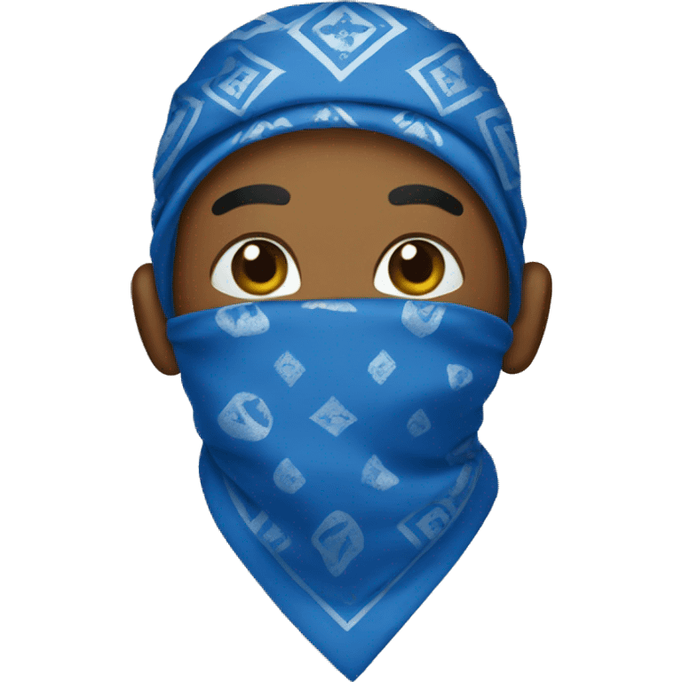 Blue bandanna  emoji