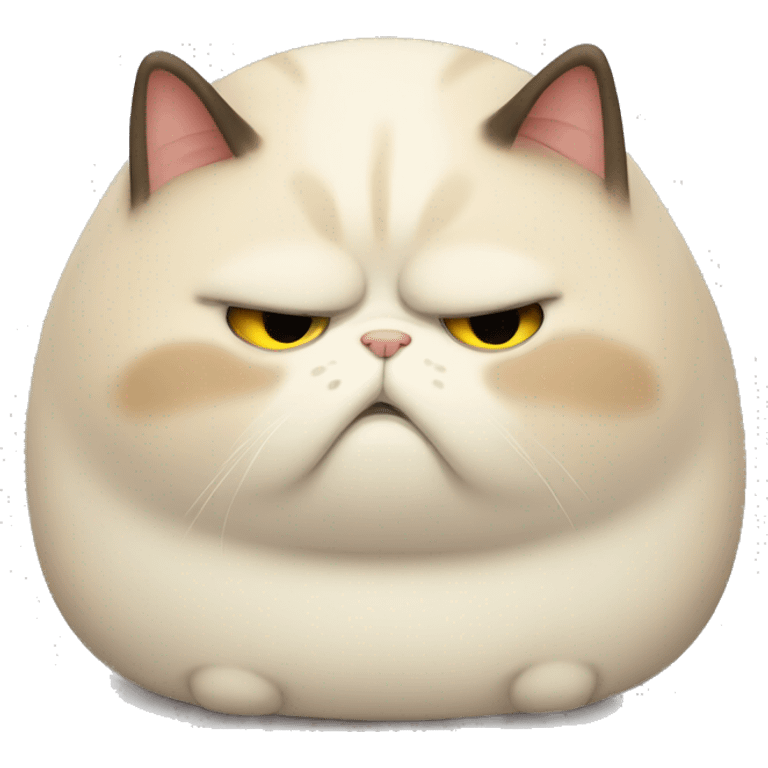 Sad fat cat  emoji