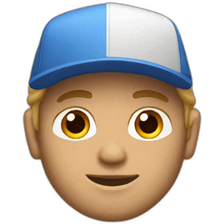 dark blonde guy wearing a cap with a mac book pro emoji