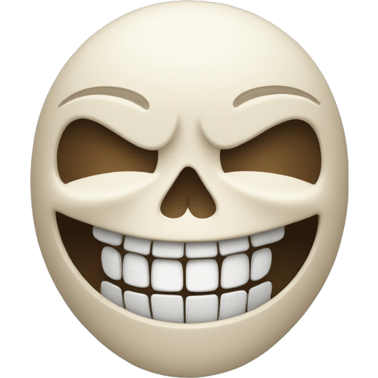 Skull face depicting laughter emoji