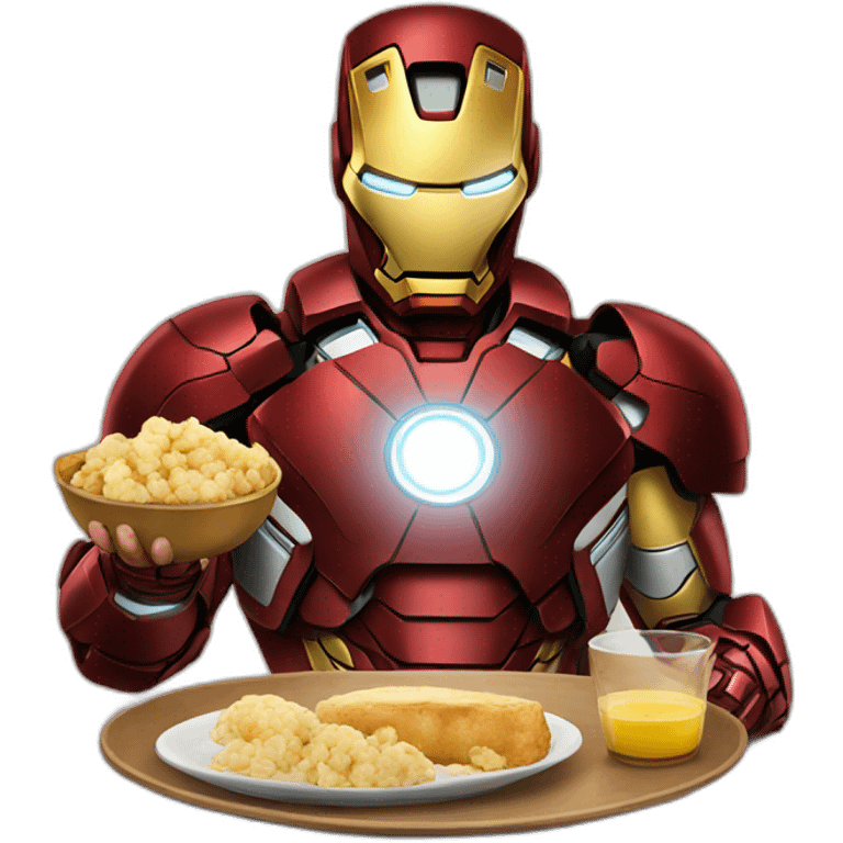 Iron man eating panipuri emoji