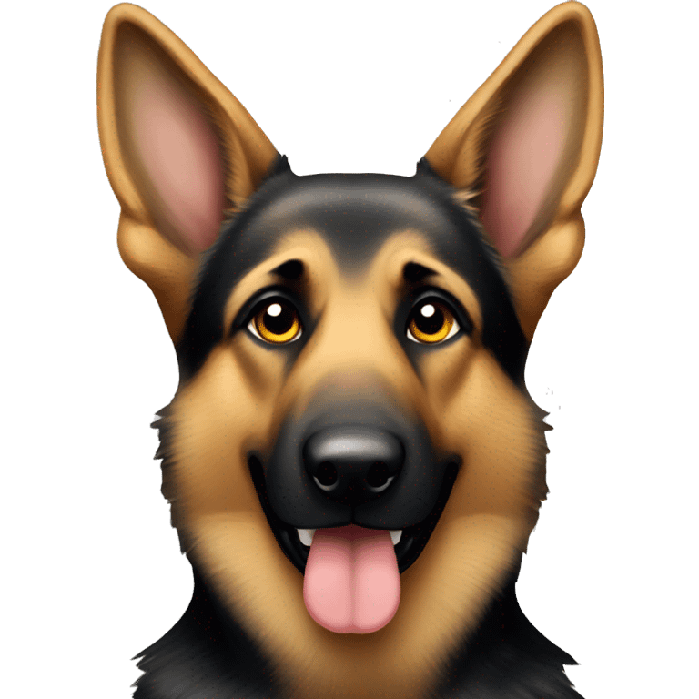 german shepherd with one floppy ear emoji