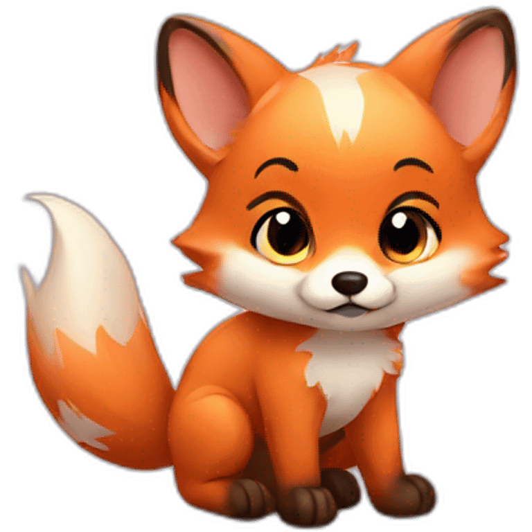 Baby fox cute emoji