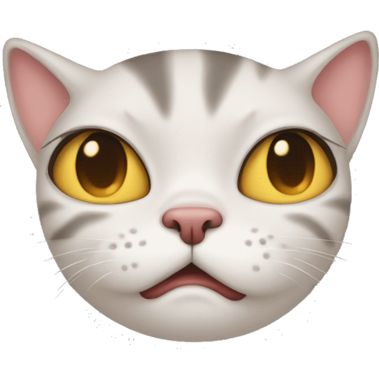 Crying cat with kiss emoji