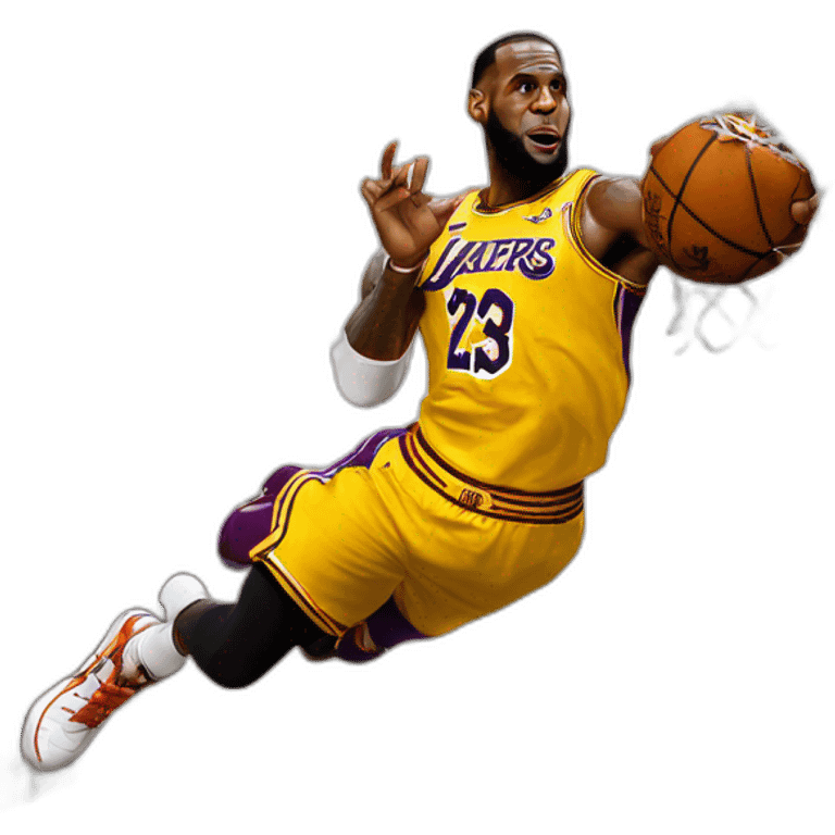 Lebron jame dunk emoji