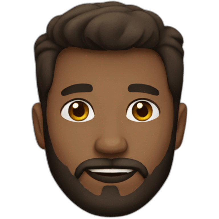 Hombre de barba negra emoji