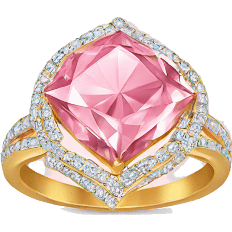 Pink diamond ring emoji