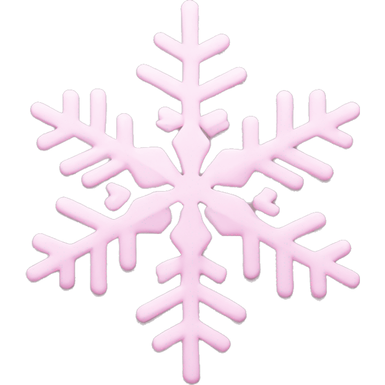 pastel pink snowflake  emoji