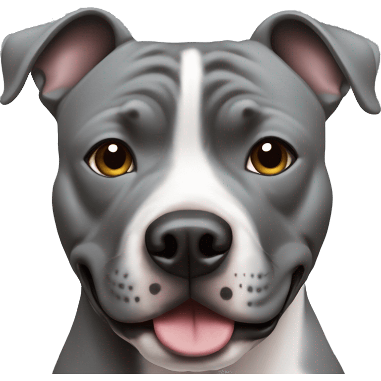 Grey Staffordshire Bull Terrier emoji