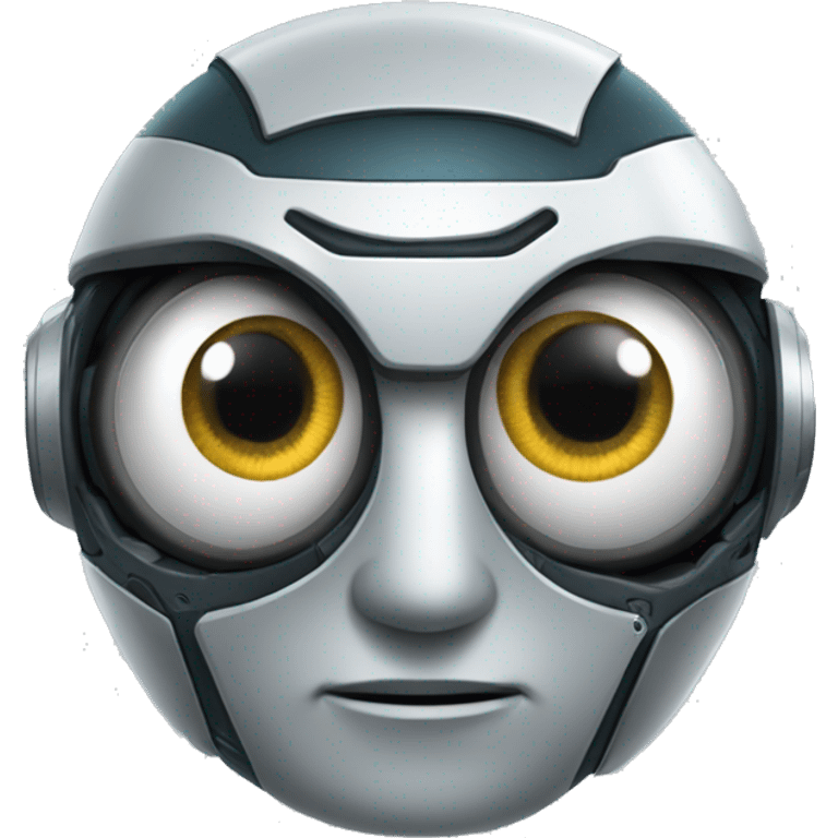 Robot ojos cansados emoji