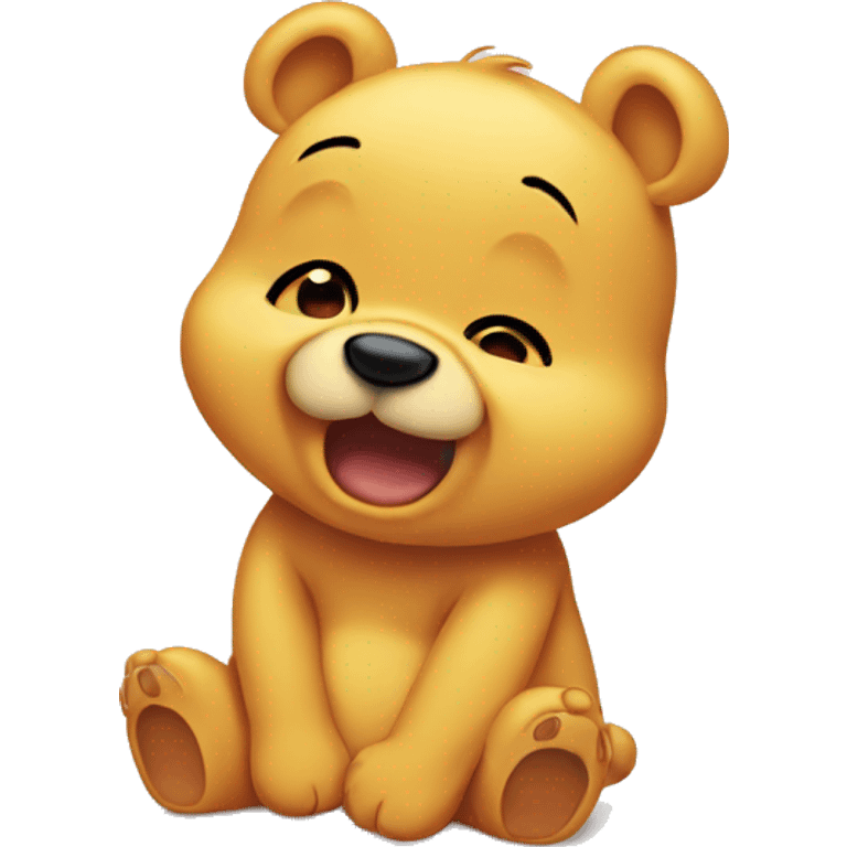 Baby Pooh crying emoji