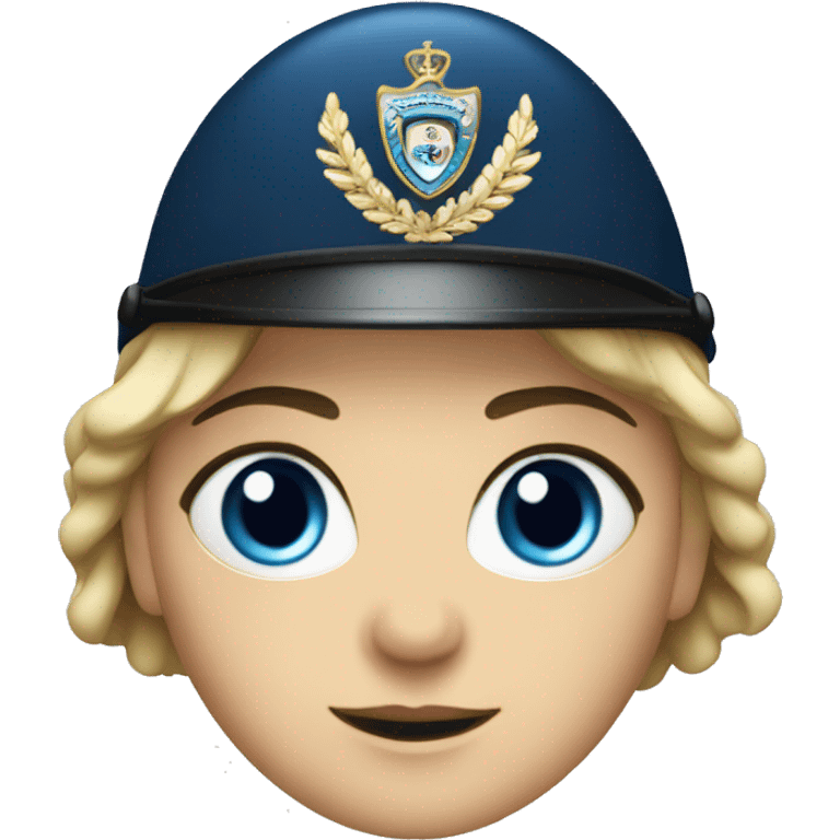 Carabiniere woman with blue eyes emoji