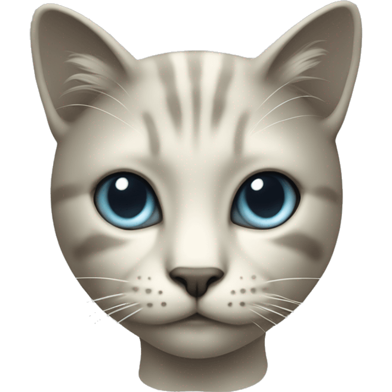 a dithered face of a humanoid cat emoji