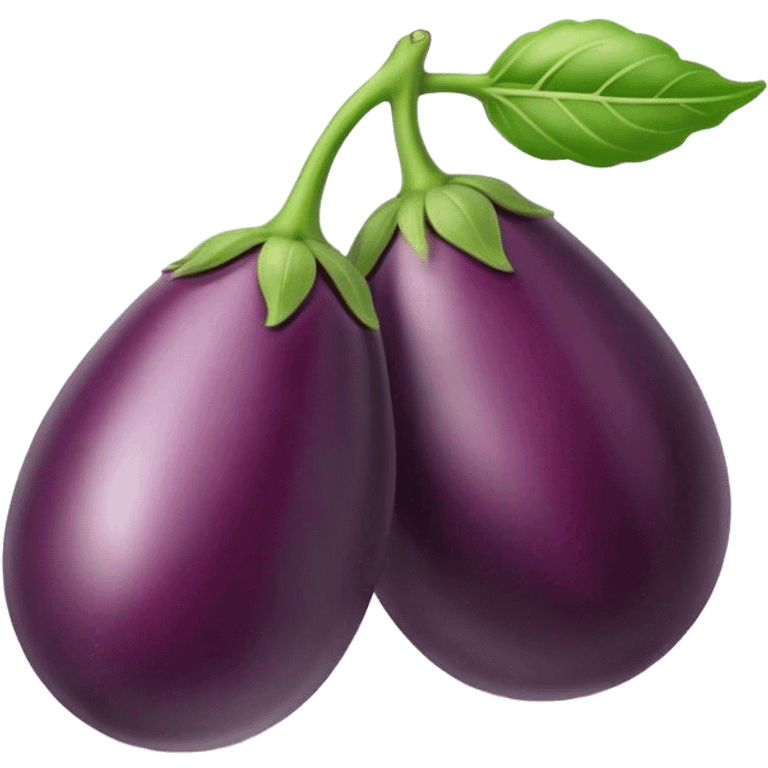 Eggplant with cherries  emoji