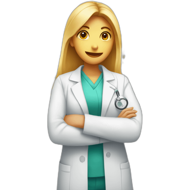 Chica trabajando en una farmacia emoji