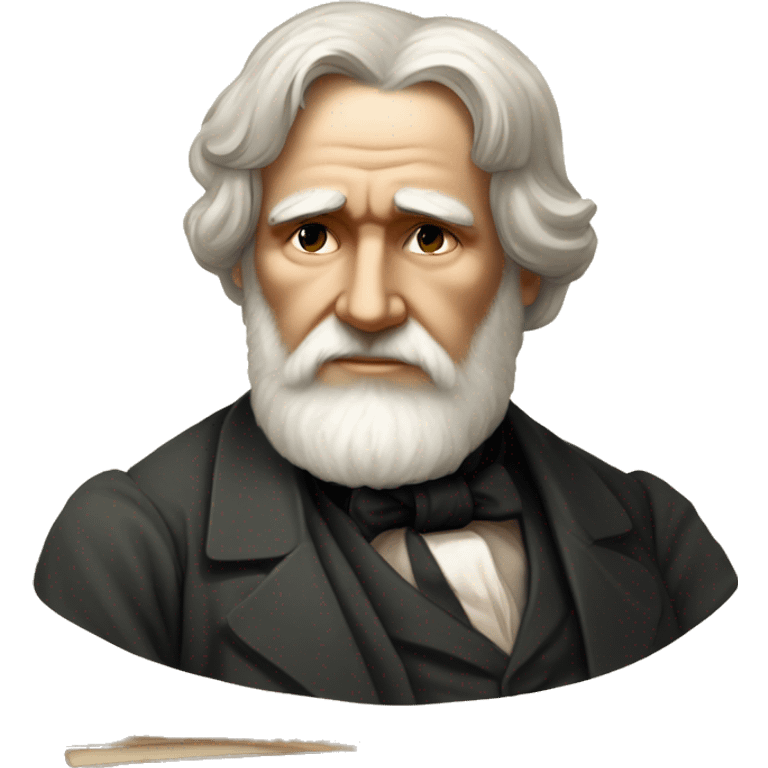 Ivan Turgenev russian author with a book emoji